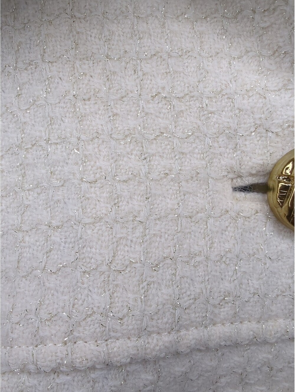 Juicy Couture Wool Coat Formal Jacket Fur Collar Cropped Sleeve White Car Small - Picture 8 of 9